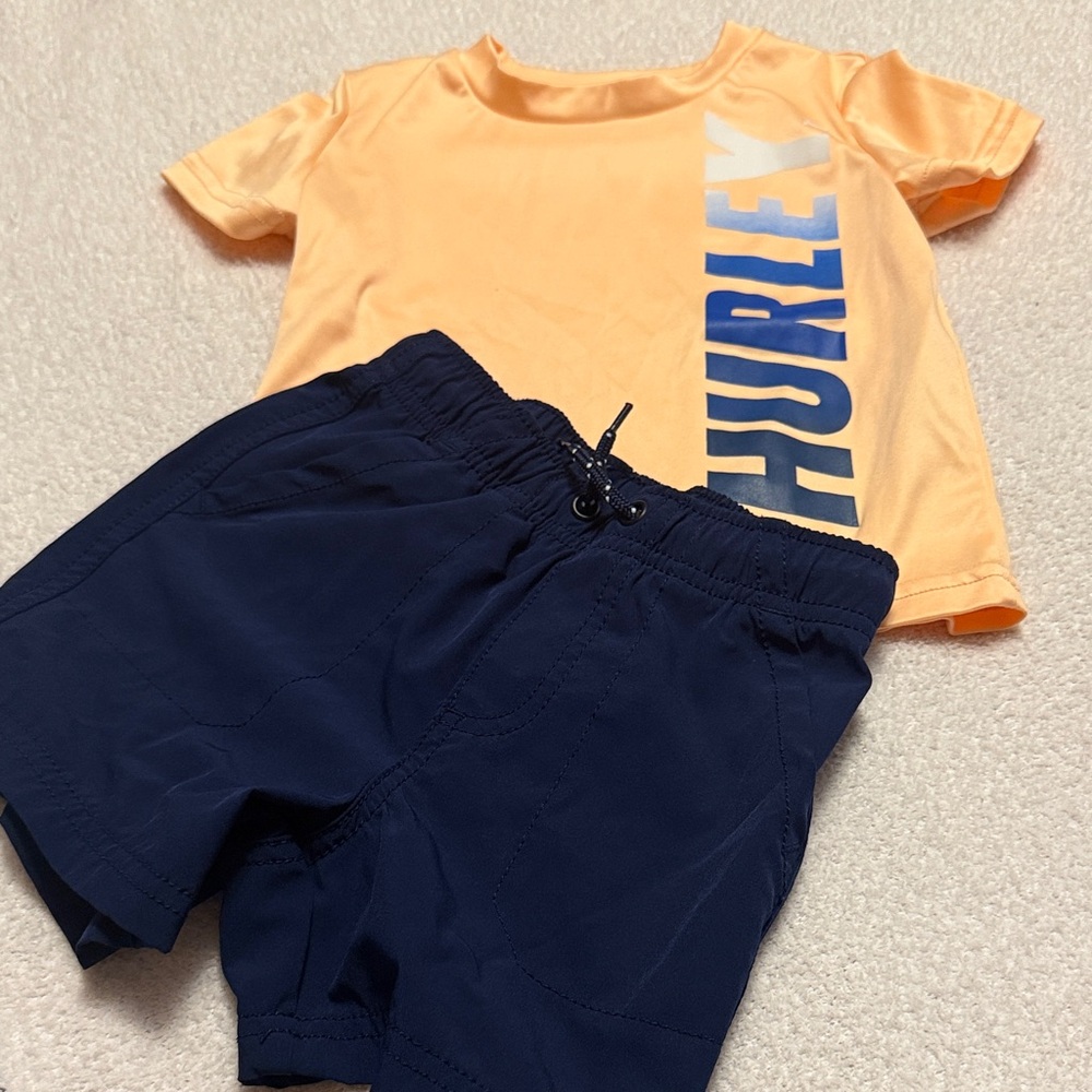 Hurley Peach and Navy Toddler Set